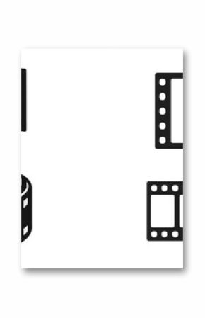Collection of film strip icons and frames
