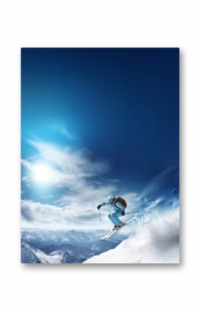 Skiing sports recreation outdoors.