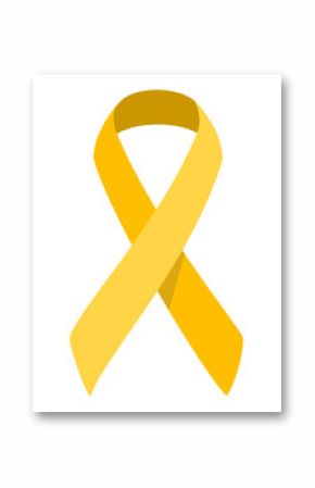 Gold awareness ribbon used for children's cancer fundraising vector