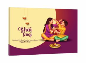 beautiful Bhai dooj festival greeting card India. editable abstract vector illustration design.
