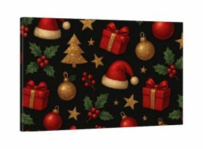 Festive Christmas pattern desktop wallpaper