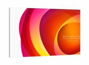 Abstract design features layered circles. Warm colors dominate, creating dynamic visual effect. Text reads background design.