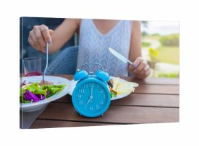 Healthy Meal with Time Schedule by the Intermittent Fasting Clock
