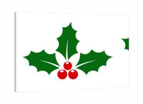 Holly berry icons set, Chritmas logo wirh holly berries