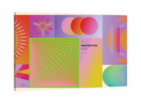 Abstract gradient geometric poster vector set with circles, waves, layered arches and optical shapes. Designed for modern posters, backgrounds, web banners, product packaging and digital design.