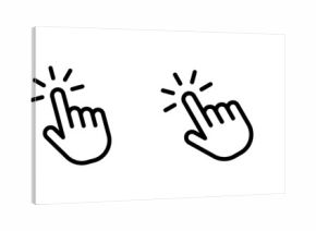 Click hand cursor icon set