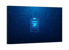 battery power charge energy digital line circuit technology background. Future ev energy storage concept. charging car station. vector illustration.