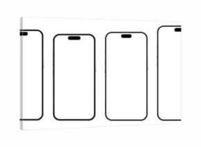 New Iphone 17 series mockup front view isolated on transparent background