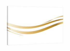Golden ribbon for elegant banner, luxury gold curve line, vector flow decoration element, gradient shape for brochure or premium award design