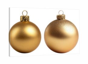 PNG Elegant gold Christmas ornaments displayed, element set on transparent background