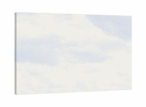 Color halftone texture of blue sky with white cloud. Abstract cloud pattern vector dotted pixel texture background with copy space.