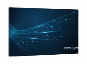 3D High Speed Light Trails. Digital Flow Vector Background. Big Data Technology Lines Fast Wireless Data Transmission. Information in Virtual Reality. 6g Vector Illustration. Artificial neural network
