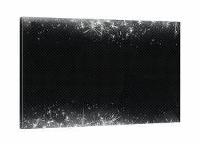 Frozen ice frame isolated on transparent background. Vector realistic illustration of winter frost border for holiday card or Christmas party banner decoration, frosty snowflakes pattern overlay