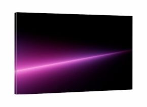 Abstract neon background. Sharp neon beam in glowing pink and purple tones, futuristic gradient light effect on black. Minimalist digital illustration