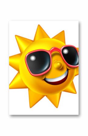 Smiling Summer Sun Character