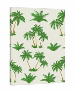 Tropical palm trees set