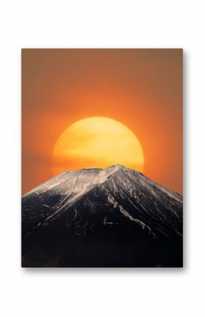 Mt.Fuji with Sun Behind