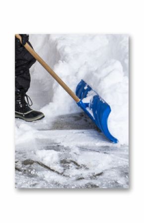 Man Removing Snow from His Driveway