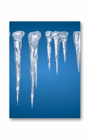 Icicles, set vector