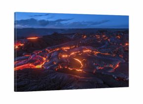 Flowing lava in Hawaii