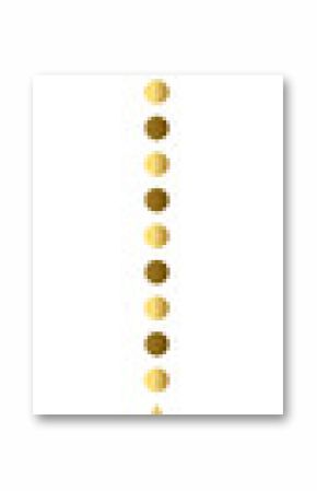 Gold Star of David pendant is hanging from gold beaded chain in 3D render, transparent background