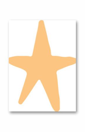 Vector art is featuring stylized star shape floating on transparent backdrop, showing organic arms