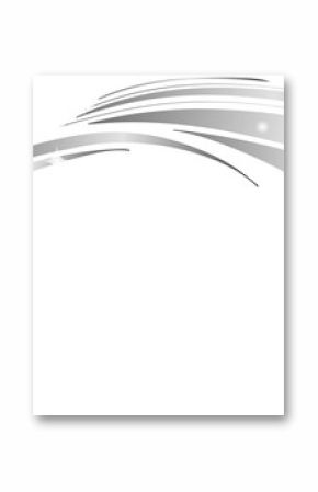 Abstract vector art is showing silver streaks with white star sparkles on transparent background