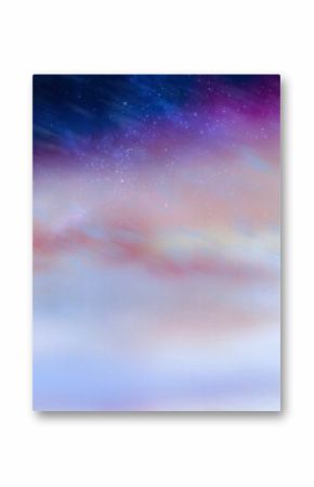 Aurora night sky in purple