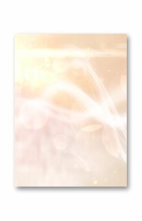Flat design is featuring glowing pattern on transparent canvas with peach bokeh and star streaks