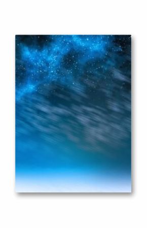 Digitally generated Aurora night sky in blue