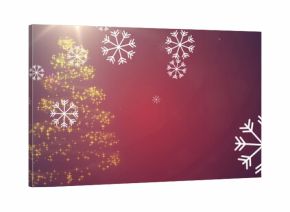 Image of shooting star christmas tree with snow falling