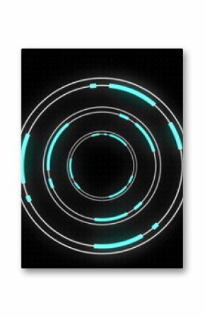 Image of circular scope scanning with flashing red lights on black