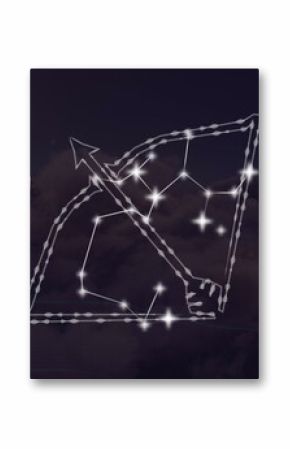 Image of sagittarius star sign with glowing stars