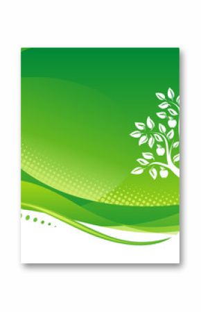 Green Tree background, Vector illustration layered file.