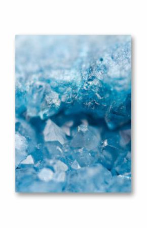 blue crystals Agate SiO2. Macro