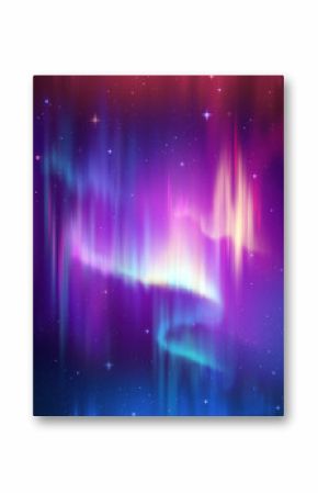 Aurora Borealis abstract background, northern lights in polar night sky illustration, natural phenomenon, cosmic miracle, wonder, neon glowing lines, ultraviolet spectrum