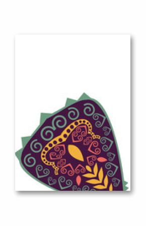 Flat vector art is floating on transparent background, showing star outline and patterned triangle