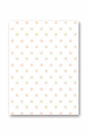 Repeating cream star pattern is appearing in flat design with transparent background on teal grid