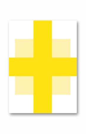 Abstract star shape is glowing over pale square pattern in flat design, transparent background
