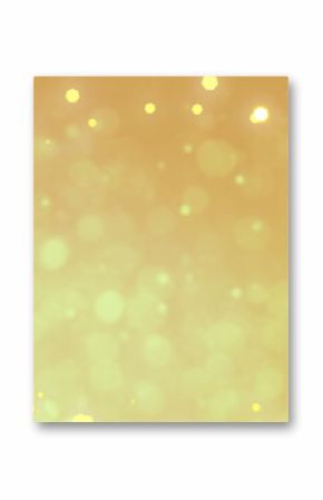 Image of christmas fairy lights flickering over gold background