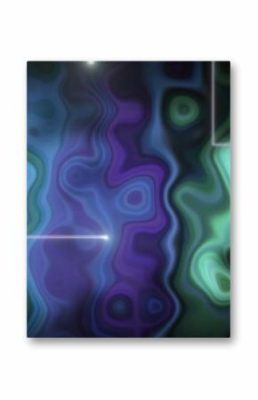 Image of white glowing lights over green and blue liquid background