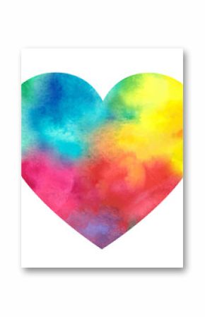 watercolor painted heart