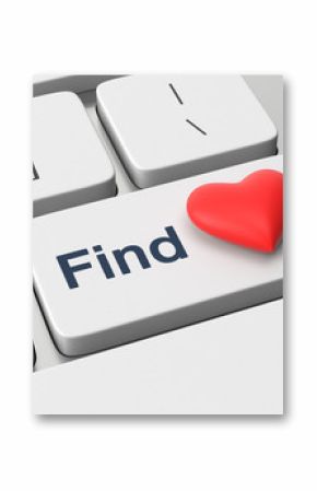 Find love text on keyboard button