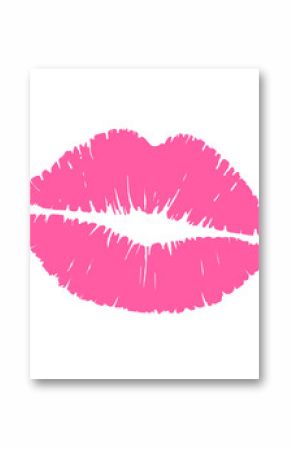 Pink lipstick isolated on white background.