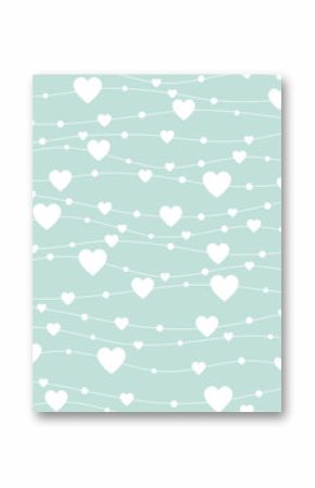 Seamless pattern hearts. Holiday background. Vector illustration.