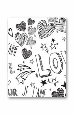Love doodles background