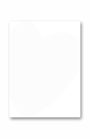Flat design showing stylized white heart silhouette with smooth curves on transparent background