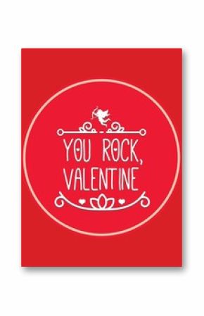 Red valentine's card composite of hearts and love's inscription