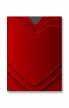 Image of red hearts pulsating on grey background