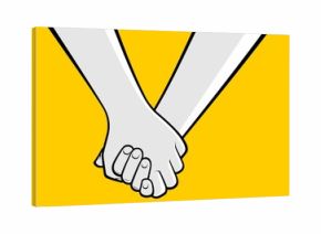 Couple holding hands